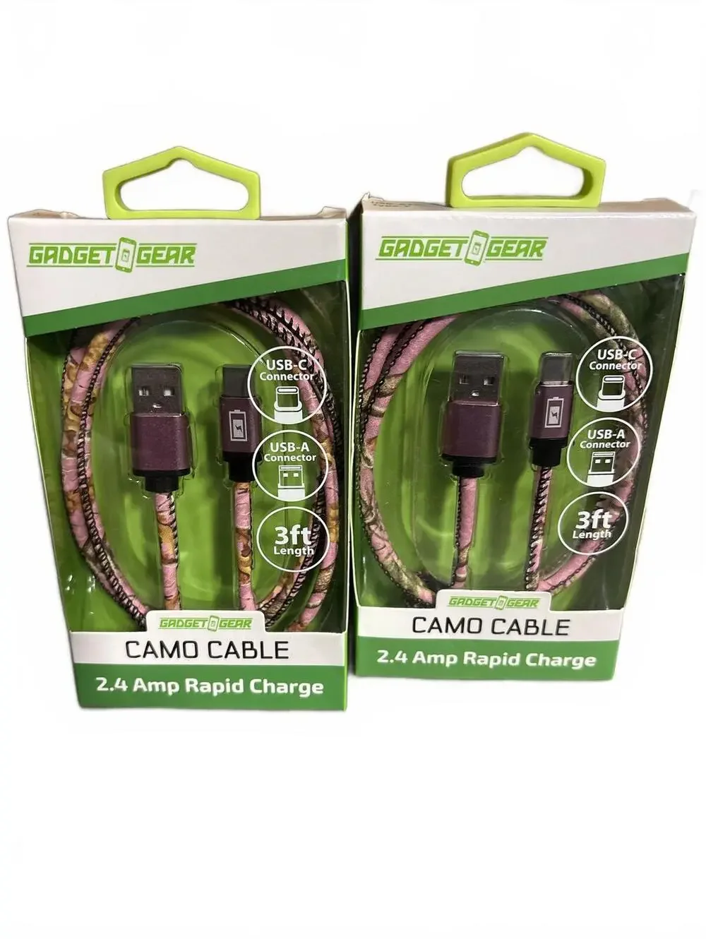 2PK The Gadget Gear Camo Charging Cable